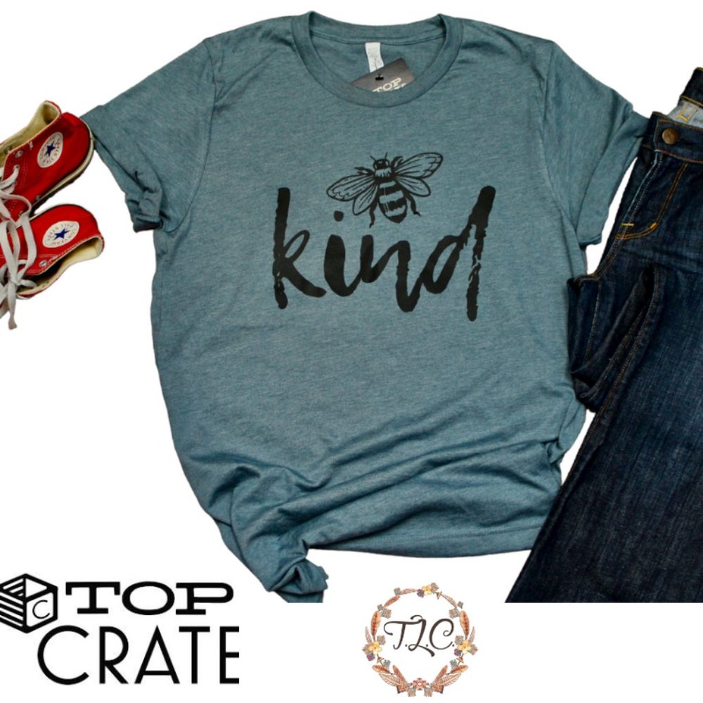 CLOSE OUT SALE! 'Bee Kind' Inspirational Graphic Tee Size M